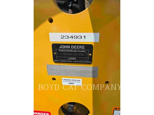 John Deere 304G, Compact Wheel Loader, 280 hours, S/N: 1LU304GAPZB072560, 2023 - Image 6