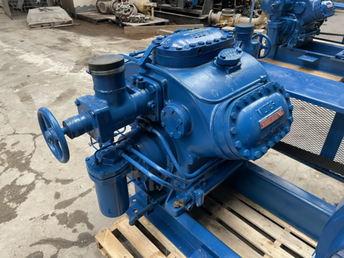 100 HP Vilter #456XLB, 6 cyl. reciprocating compressor, 230/460 V., R-717, belt driven - Image 6