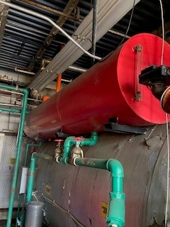 200 HP Williams & Davis #200-777-Tejas, steam boiler set, 150 psi, Gordon Piatt natural gas burner - Image 4