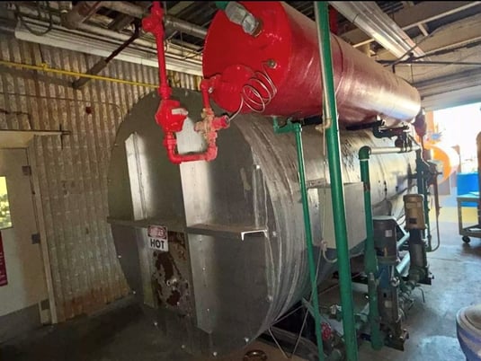 200 HP Williams & Davis #200-777-Tejas, steam boiler set, 150 psi, Gordon Piatt natural gas burner - Image 1