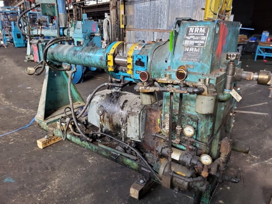 4.5" NRM, Cold Feed Rubber Extruder, 12:1 L/D ratio, power feed roll, 75 HP, 1150 RPM, 460 Volts, 3PH - Image 1