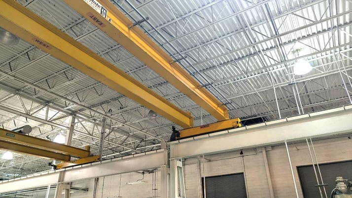 10 Ton, R & M, 38' Span, 29' lift, Class D, Radio, VFD bridge/trolley, 2006, #2695 - Image 4