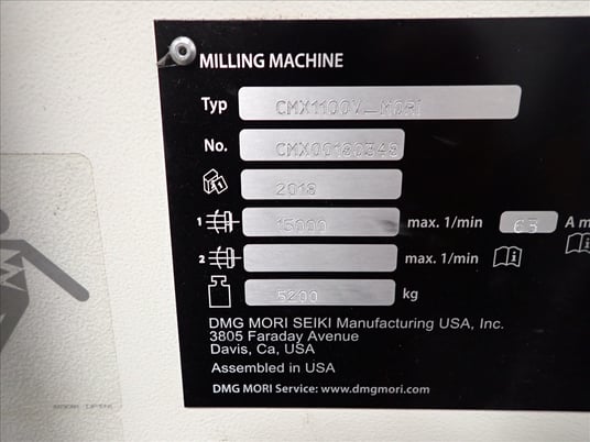 DMG Mori Seiki #CMX1100V, CNC Vertical Machining Center, 30 automatic tool changer, chip conveyor, Slimline - Image 9