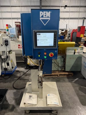 8 Ton, Pemserter #Series-2000A, insertion press, 24" throat, Stainless Steel feeder bowl, 2011 - Image 2
