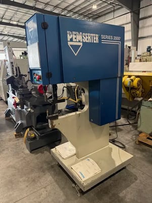 8 Ton, Pemserter #Series-2000A, insertion press, 24" throat, Stainless Steel feeder bowl, 2011 - Image 3