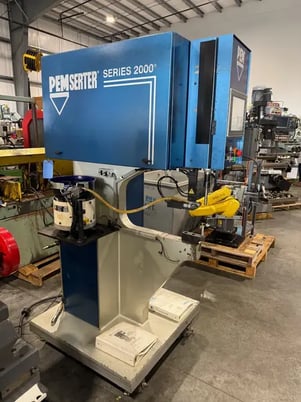 8 Ton, Pemserter #Series-2000A, insertion press, 24" throat, Stainless Steel feeder bowl, 2011 - Image 4