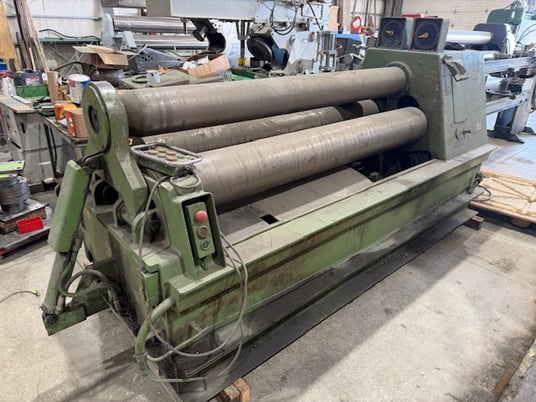 1/4" x 6' Roundo, Hydraulic Pyramid Plate Roll, hydraulic drop end, dial read outs - Image 2