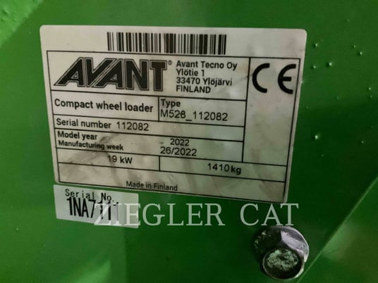 Avant Techno Oy 528, Wheel Loader, 714 hours, S/N: 112082, 2022 - Image 6