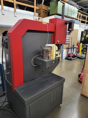 8 Ton, Haeger #WT-3L-R, hardware insertion press, 8" stroke, 24" throat, autofeed system, TIS tool holder - Image 8