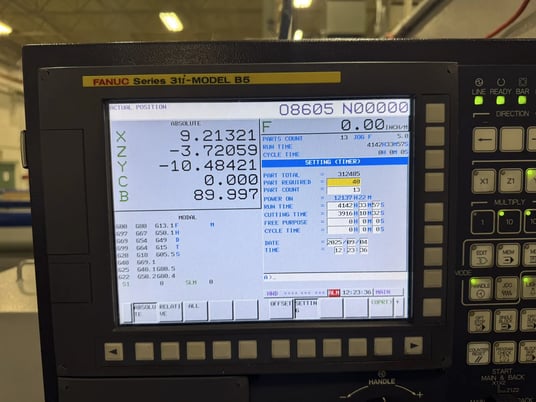 Tsugami #SS327-III-5AX, swiss lathe, Fanuc, Imeca Boss 338 HD magazine barfeed, Tri Mist Collector 850, 2020 - Image 4
