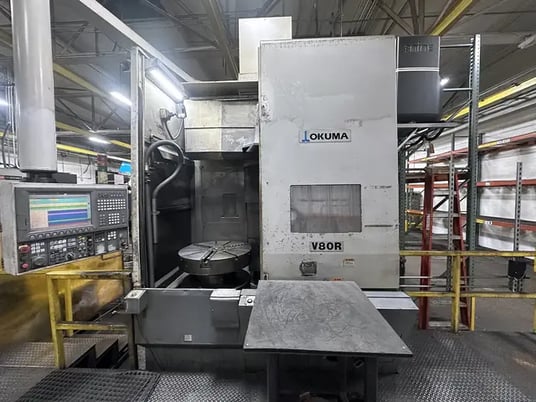 32" Okuma #V80R, vertical turret lathe, 39.37" sw, OSP-P200L, 2008 - Image 2