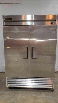 True #T-49, Dual Door Refrigerator, 115 VAC, 1PH, Stainless Steel, R134A, 0.5 HP - Image 1
