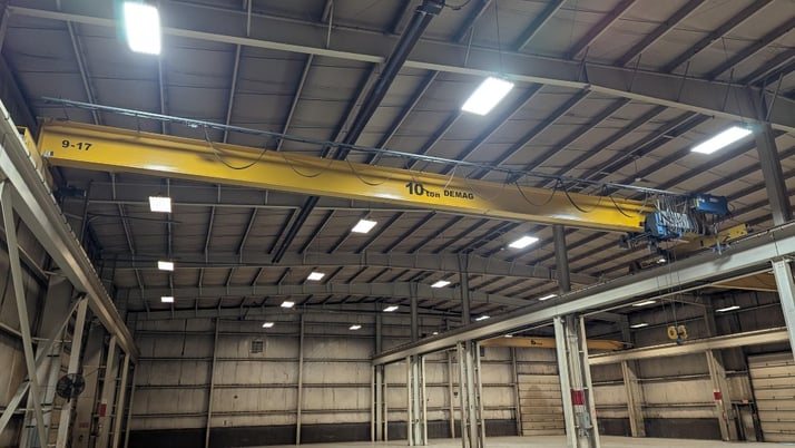 10 Ton, Demag, 54' 5" Span, 33' Lift, Class D, Radio, VFD Bridge/Trolley, 2017 #2708 - Image 2