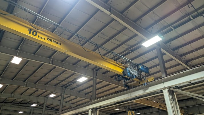 10 Ton, Demag, 54' 5" Span, 33' Lift, Class D, Radio, VFD Bridge/Trolley, 2017 #2708 - Image 3