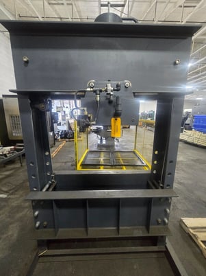 150 Ton, Dake #6-650, H-Frame Shop Press, 16" Ram, 48" between housing, 2007 - Image 9
