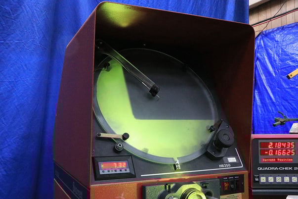 14" Starrett #HB350, horizontal bench optical comparator, 10x lens, 8" horizontal travel, 4" vertical travel - Image 5