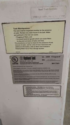 600 gallon Highland Tank #FIREGUARD, Double-wall Diesel Storage Tank - Image 2