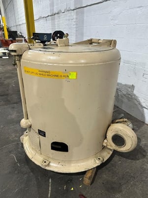 Barrett #1100, automatic post type centrifugal sludge & chip spinning oil extractor, cover with lifting hooks - Image 2