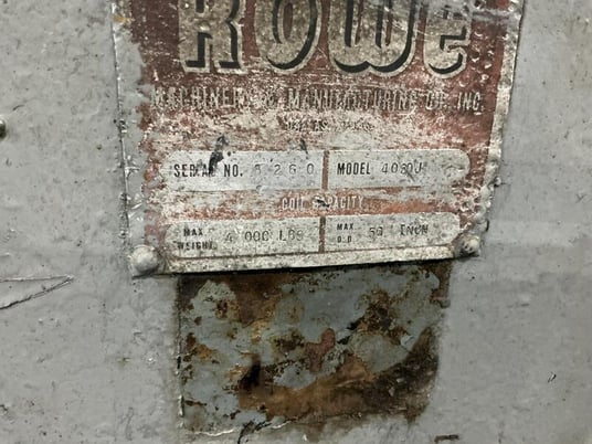 4000 lb. Rowe #4020J, coil cradle, 20" width, 50" outside dimension - Image 2