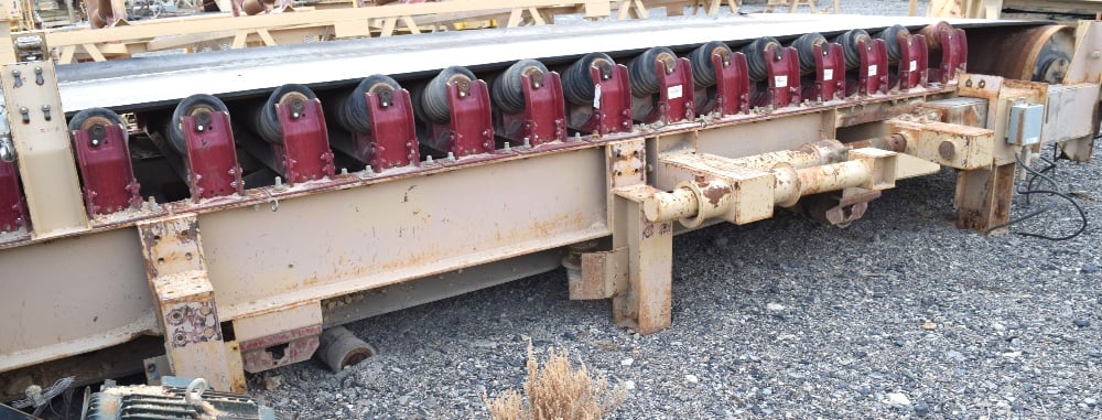 5' wide x 28' +- long belt conveyor, 3/4" thick, rubber impact idlers, Falk gearbox reducer - Image 4