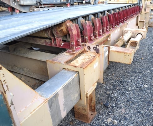 5' wide x 28' +- long belt conveyor, 3/4" thick, rubber impact idlers, Falk gearbox reducer - Image 8