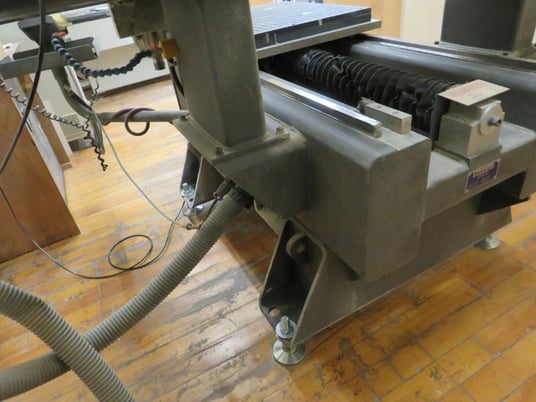 MultiCam #MT22, CNC router, 25" x 25" table, Hoffman enclosure, stand w/ cutting tools and cabinet - Image 7