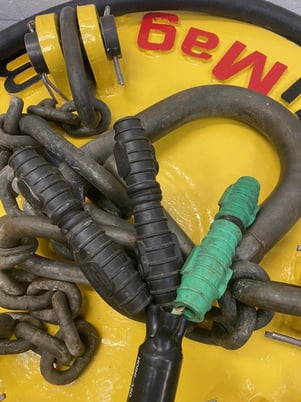 34" Winkle #34ELDSA, Circular Lifting Magnet w/ Chain, 230 Volts - Image 3