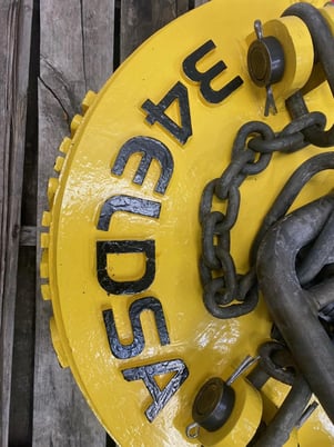 34" Winkle #34ELDSA, Circular Lifting Magnet w/ Chain, 230 Volts - Image 5