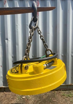 34" Winkle #34ELDSA, Circular Lifting Magnet w/ Chain, 230 Volts - Image 8