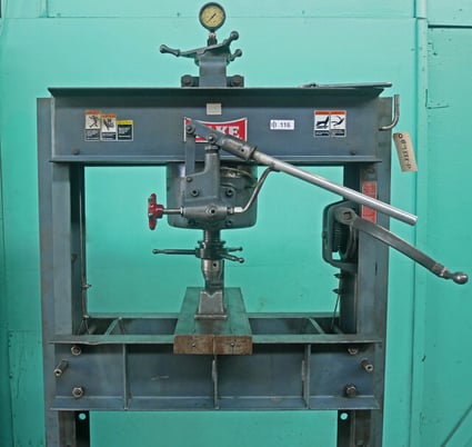 50 Ton Dake #50H, Hydraulic H-Frame Shop Press, 32-3/4" between housing, 4" ram travel, 7" stroke - Image 4