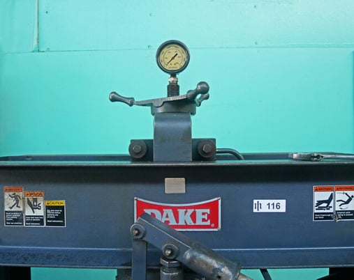50 Ton Dake #50H, Hydraulic H-Frame Shop Press, 32-3/4" between housing, 4" ram travel, 7" stroke - Image 6