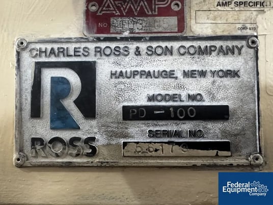 100 gallon Ross #PD-100, Planetary Mixer, 304 Stainless Steel, 30 HP, 1990 - Image 2