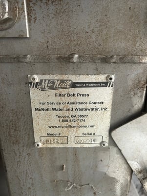 McNeill ##FPP152B, dewatering belt, VFD - Image 3