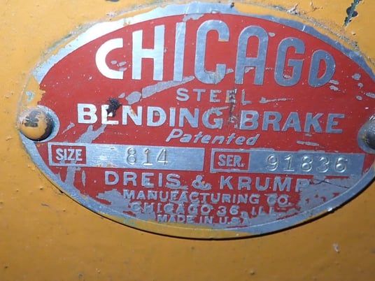 14 Dreis & Krump #814, Bending Brake - Image 8