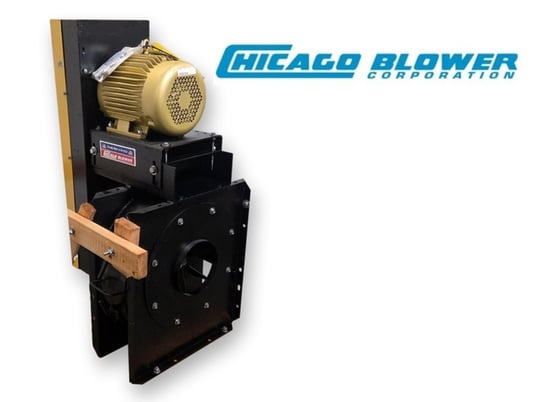 Chicago Blower package, 7.5 HP, size 9, Carbon steel, unused - Image 1