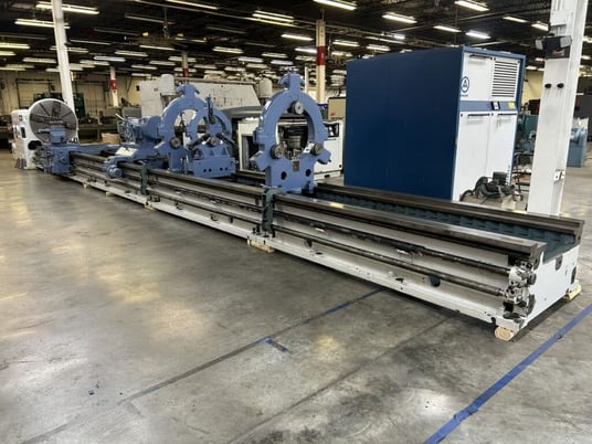 49" x 480" Skoda #SRM-125/12-75, heavy duty engine lathe, 3 steady rests, powered tailstock - Image 2