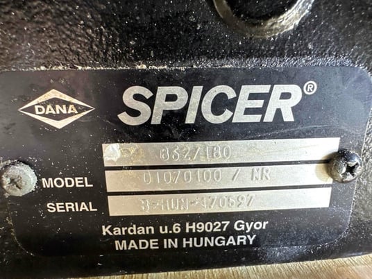 Spicer #01070100/AA/862/180, Transmission, 862/180 HP, warranty - Image 3