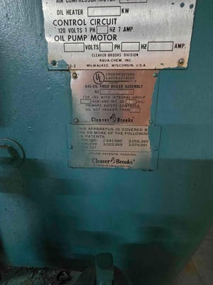 80 HP Cleaver-Brooks #CB200-80, Packaged Boiler, 480 Volts, 3PH, 1981 (2 available) - Image 4