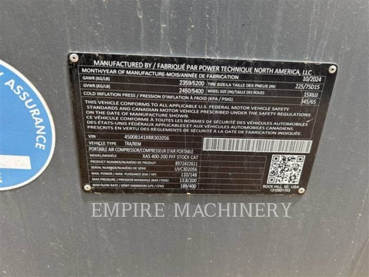 Atlas-Copco XAS400CD, S/N: UVC302056, 2024 - Image 5