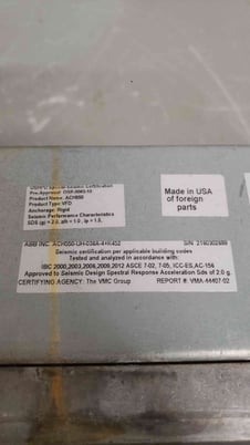ABB #ACH550-UH-038A-4+K452, MCC, 25HP, 3PH, 2016 - Image 5