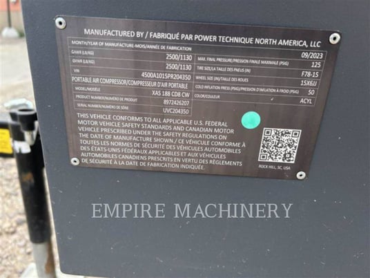Atlas-Copco XAS188CD, 266 hours, S/N: UVC204350, 2024 - Image 5