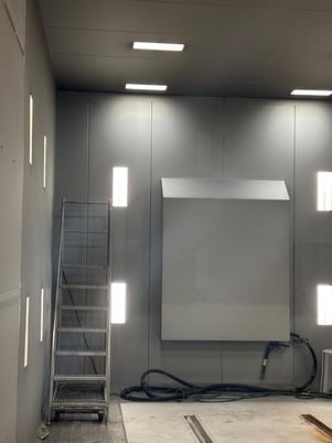 ABS/GFS, Blast & Paint Rooms, 18' width x 20' H x 20' D GFS paint Booth, 16' width x 14' H x 18' D ABS blast - Image 3