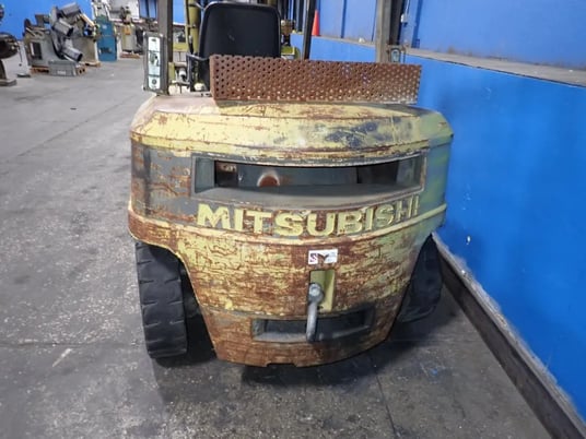 8000 lbs. Mitsubishi #FD35, Propane Forklift, 57" x6" forks, 97" mast, 37887 hours, AS IS - Image 8