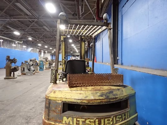 8000 lbs. Mitsubishi #FD35, Propane Forklift, 57" x6" forks, 97" mast, 37887 hours, AS IS - Image 9