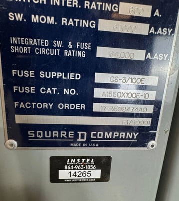 600 Amp. Square D, Medium-Voltage Fusible Load Interrupter Switch, 15 kV - Image 4