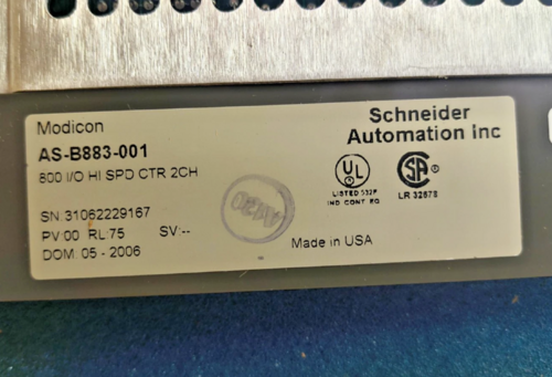 Modicon AS-B883-001 Industrial Control System 800 I/O HI SPD CTR 2CH, Lot of 3 - Image 2