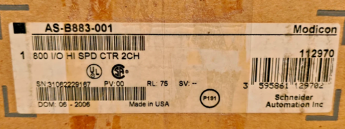 Modicon AS-B883-001 Industrial Control System 800 I/O HI SPD CTR 2CH, Lot of 3 - Image 6