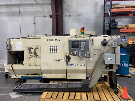 Okuma #LU-15, CNC Lathe, 20.9" swing, 14.2" diameter x 23.6" L max, 4500 RPM, 30 HP, 10" chuck, OSP-7000L - Image 1