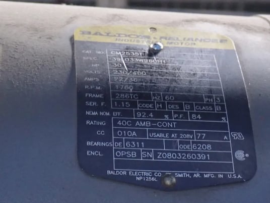 3/8" x 10' Standard Industrial #CS375-10, Shear, 30 HP, 230/460 V. - Image 10