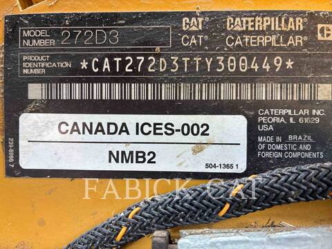 Cat 272D3, Skid Steer Loader, 2749 hours, S/N: TY300449, 2024 - Image 6